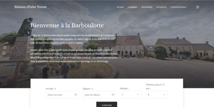 Nouveau : réservez votre maison d’hôte La Barboulotte en ligne !